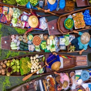 damnoen saduak floating market & maeklong railway market day tour